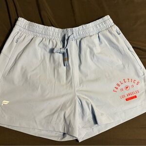 Fabletics Gray Shorts with Red Logo